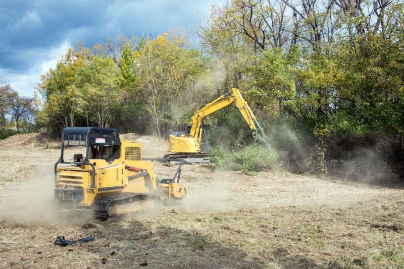 Land Clearing with Excavator